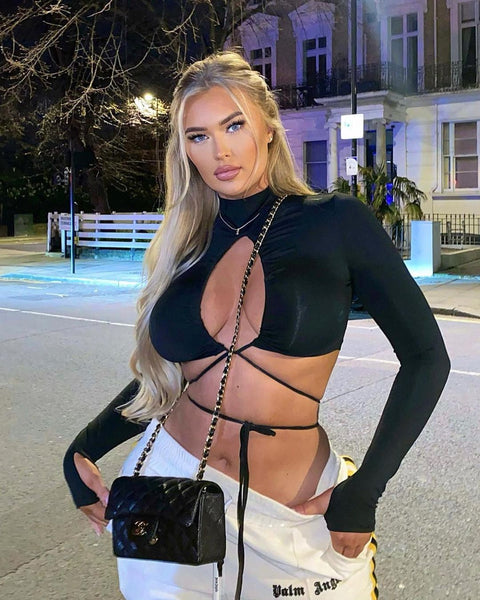 AVA CROP - BLACK