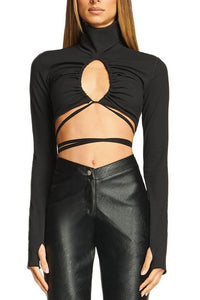 AVA CROP - BLACK